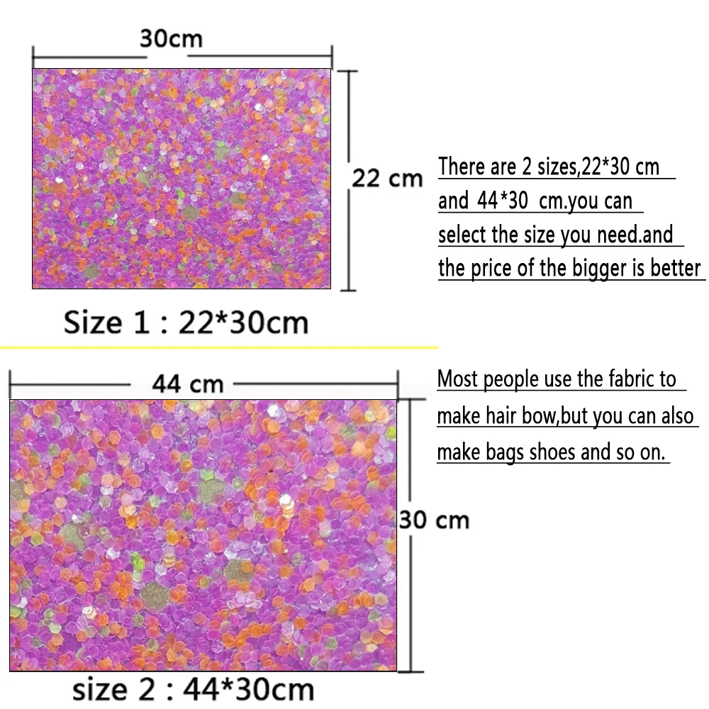 22*30cm Chunky Glitter Fabric A4 Colorful Faux Leather Sheets Sequin Synthetic Hairbow Accessories DIY Crafts Supplies Material