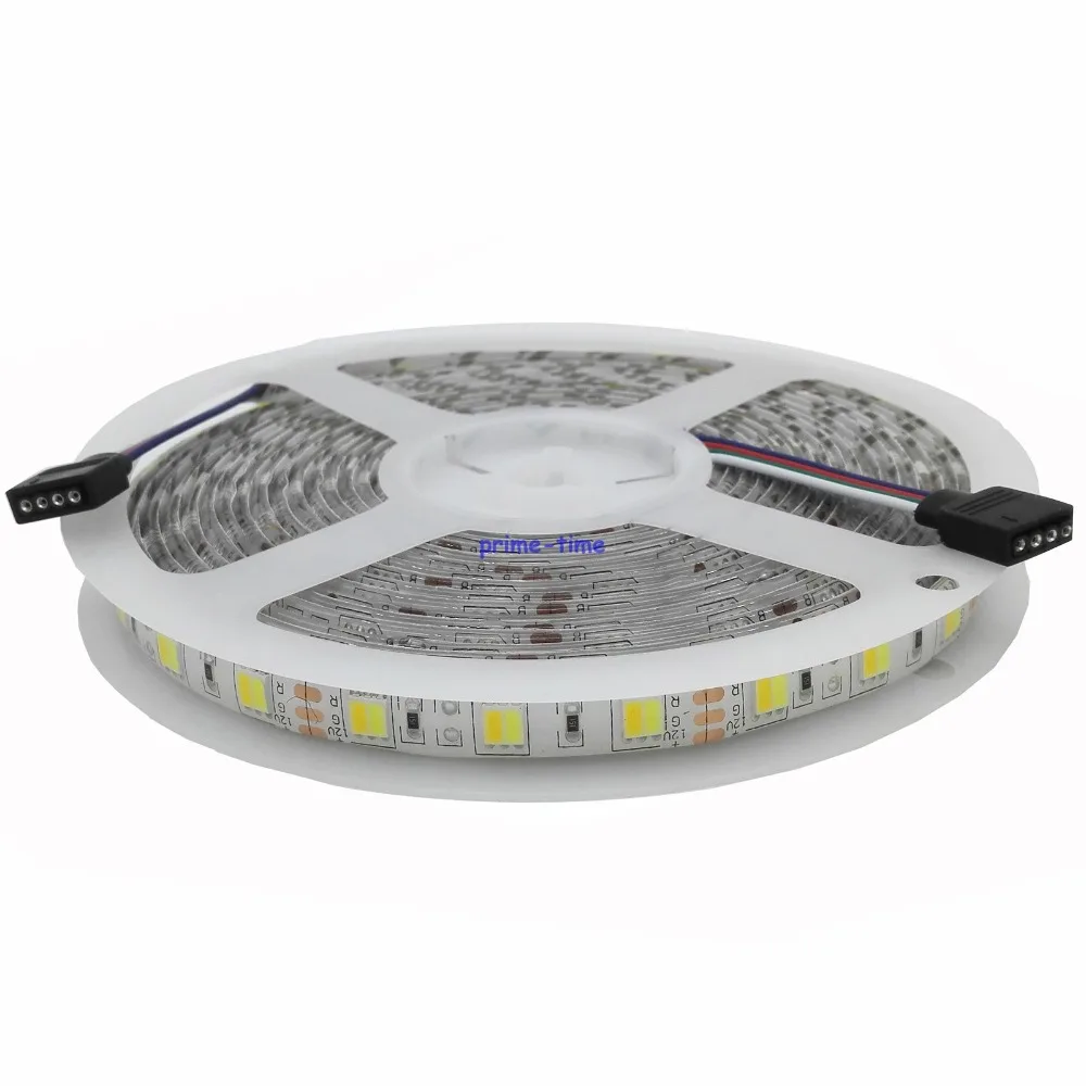 Bande LED à température réglable, 5m, 5050 5025 CCT WW + CW, 60 ou 120 diodes/m, DC12V/24V, étanche IP20/IP65