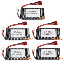 1-5 sztuk 7.4V 2000mah bateria Lipo/ładowarka do XINLEHONG 9125 901/901A 903/903A 905/905A części zamienne do samochodów RC XLH 7.4V 1600mah