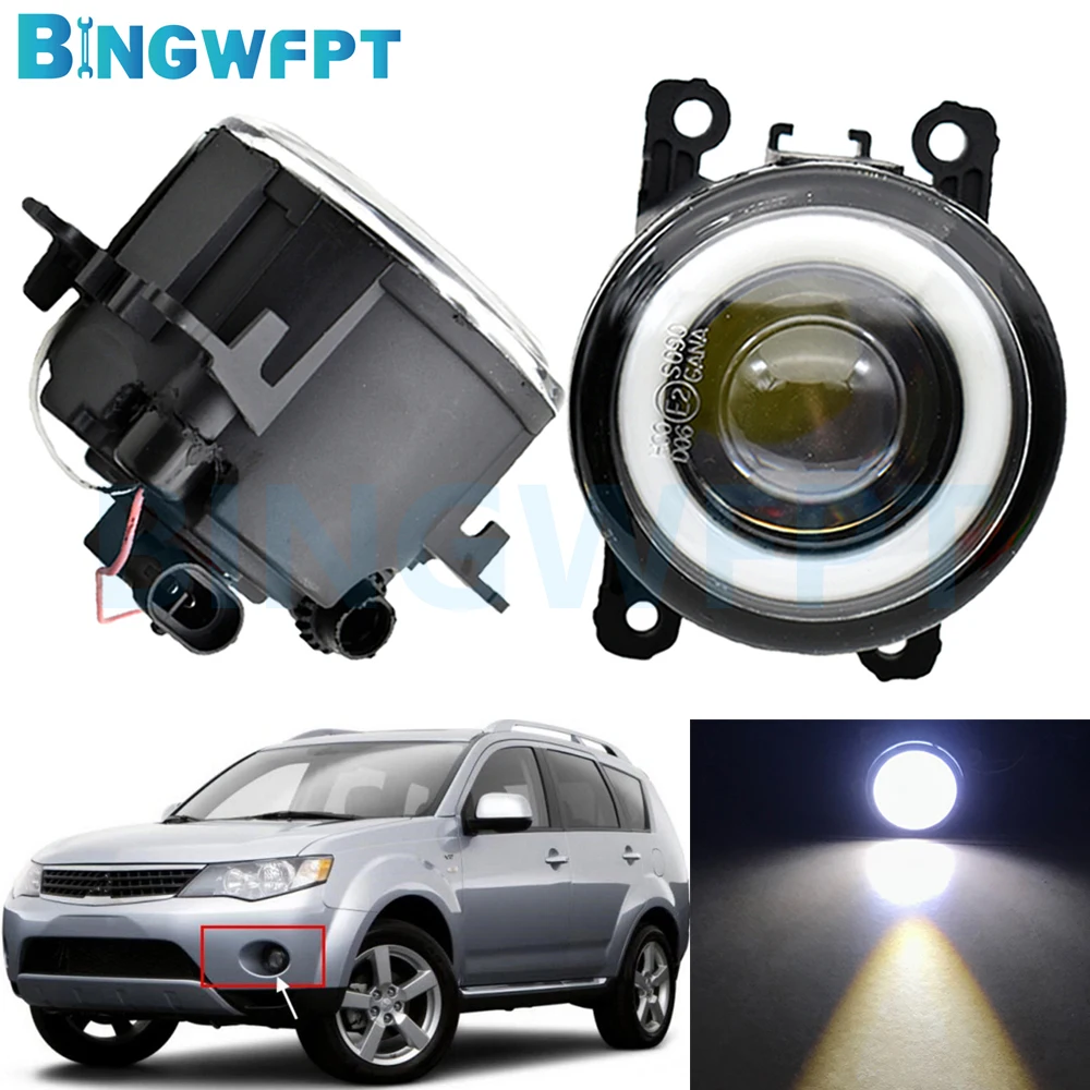 

Fog Light Angel Eye Car H11 LED 12V Fog Lamp Assembly For Mitsubishi Outlander XL 2006-2012 Daytime Running Light