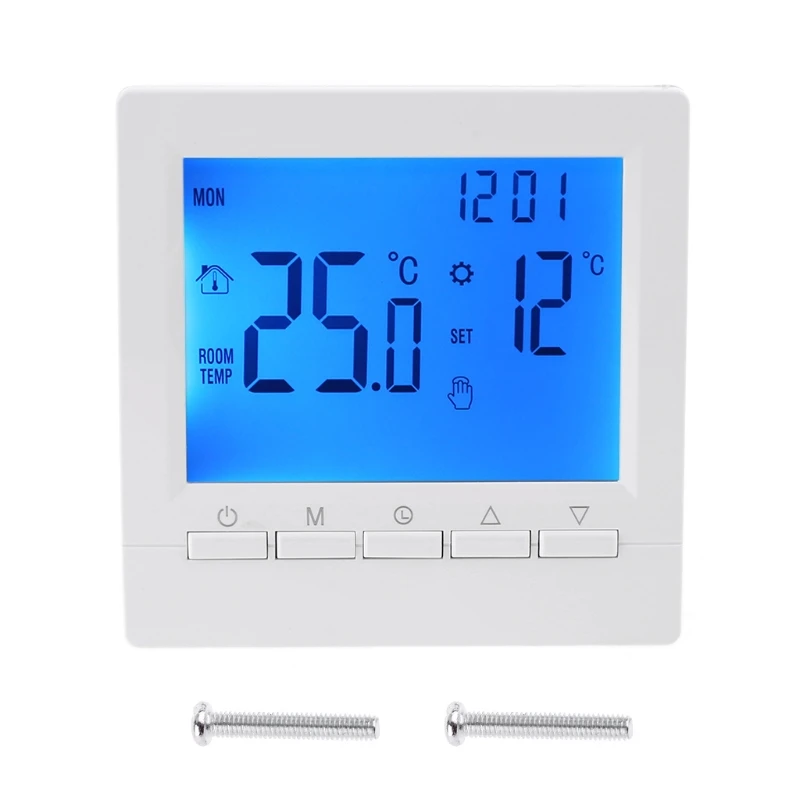 Termostato de caldera de Gas LCD 3A, controlador de temperatura de calefacción programable semanal, 86x86mm, ME83