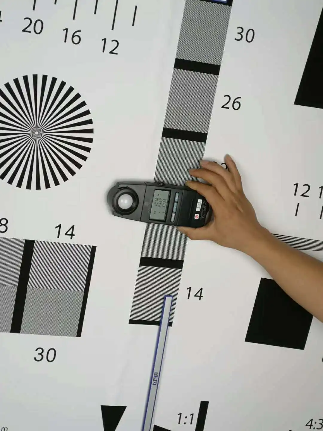 280X210X0.25mm ITE Resolution EIAJ Test Chart Designed To Evaluate The General Vision of Imaging Systems Can Be Customized