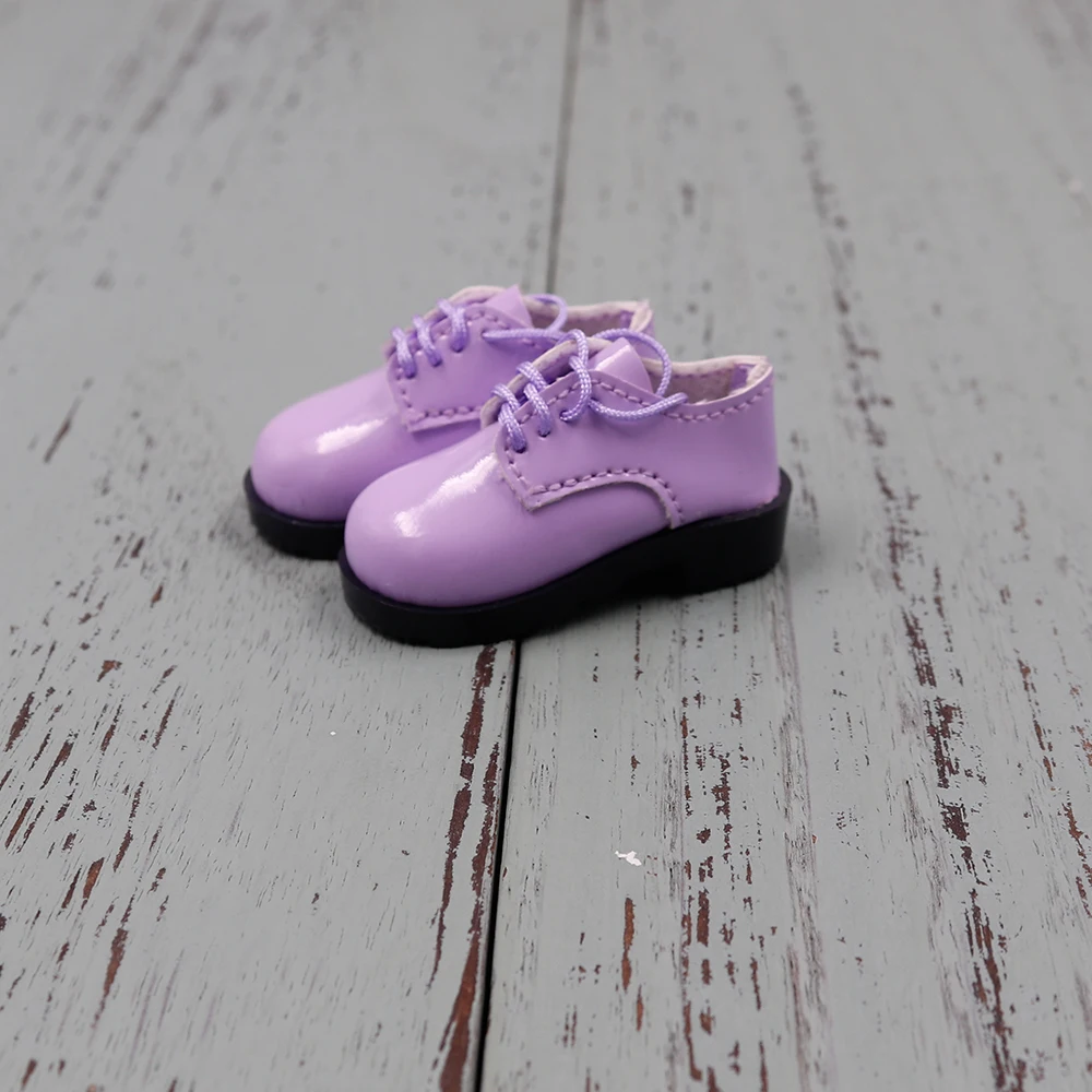 1/6 doll shoes cute leather shoes 4.8cm four colors suitable for Little Angel 28cm doll and 2.8cm suitable for 1/6 Blyth (30cm h