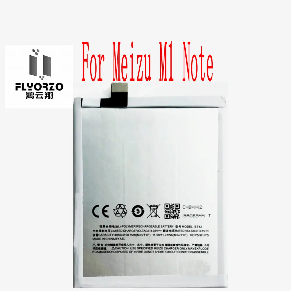 High Quality 3100mAh BT42 Battery For Meizu M1 Note Cell Phone