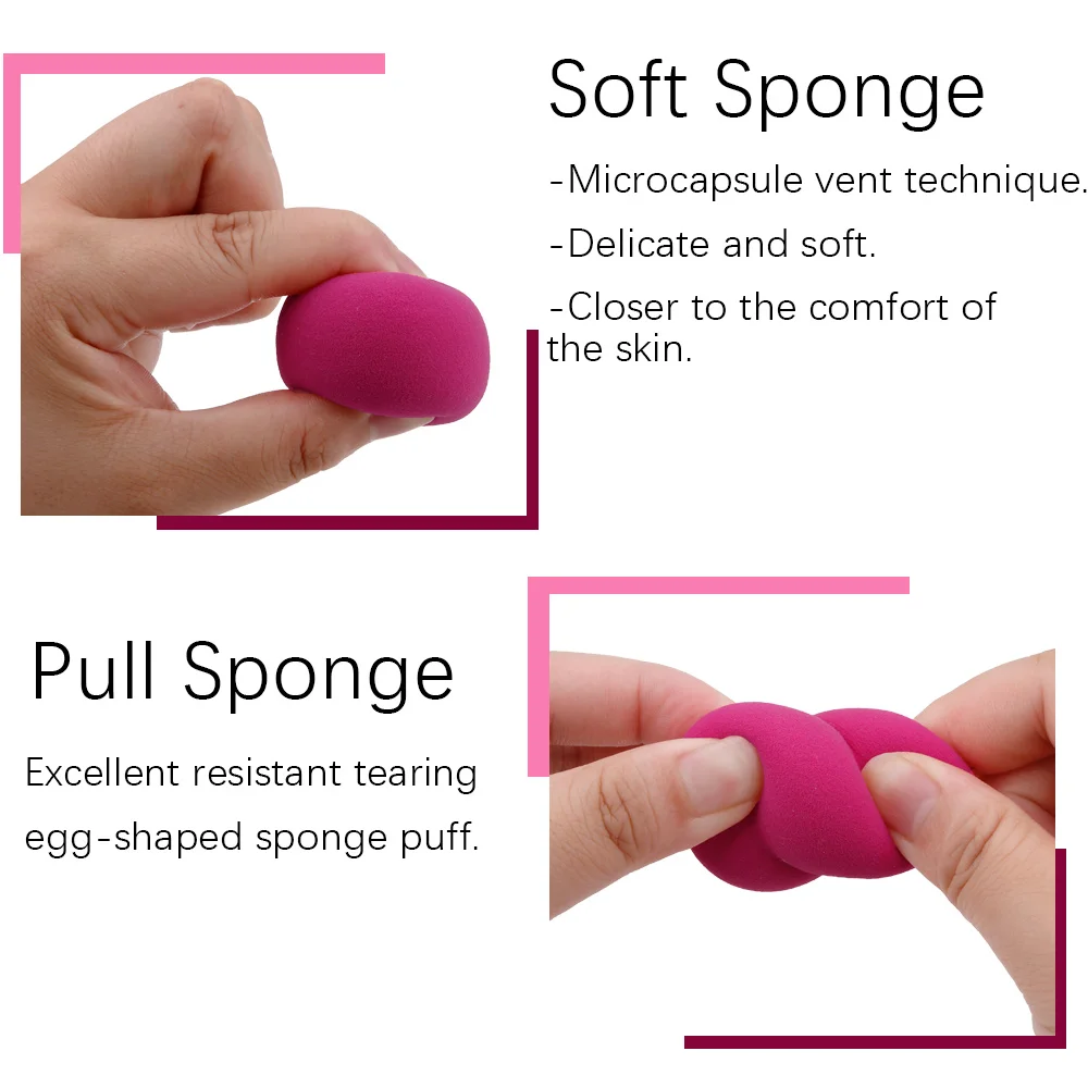 10/20/50Pcs Cosmetic Puff Women's Foundation Makeup Sponge Beauty Face Cosmetics Blending Sponge Water Drop Shape Makeup Puffs