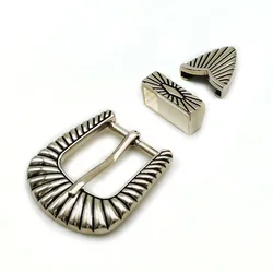 1'' 25mm Pin Belt Buckle Simplicity stripes metal Buckles for Women Men DIY leather craft belt buckles