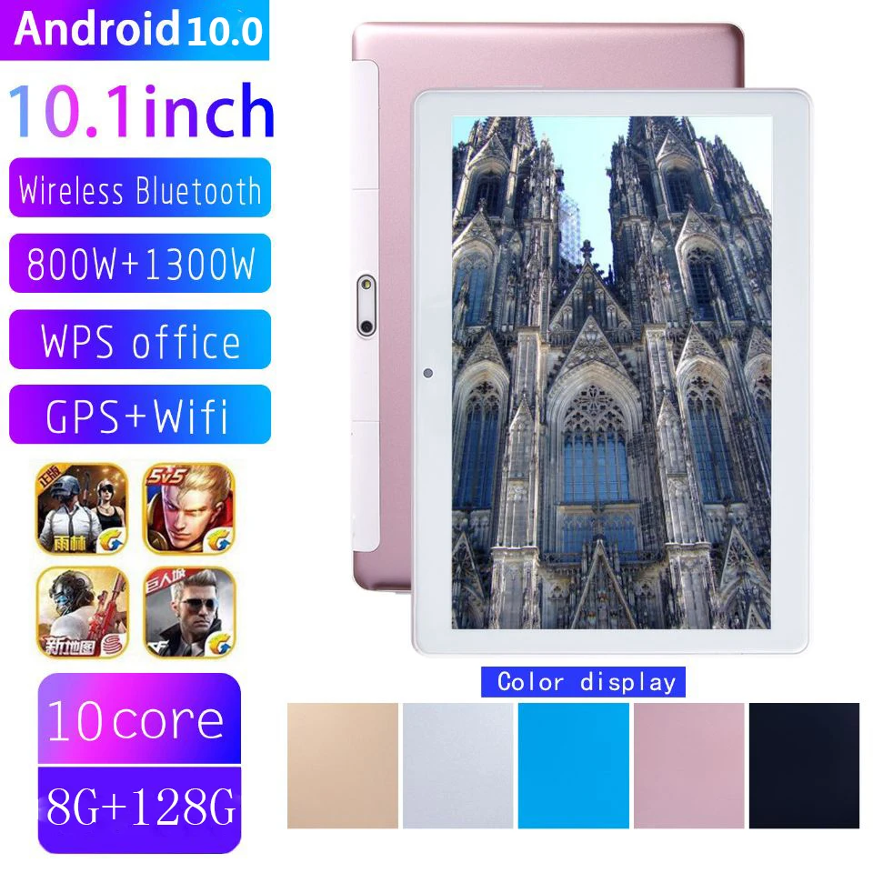 

Планшет с 10-дюймовым чипсетом, 8 + 128 ГБ, 4G, две sim-карты