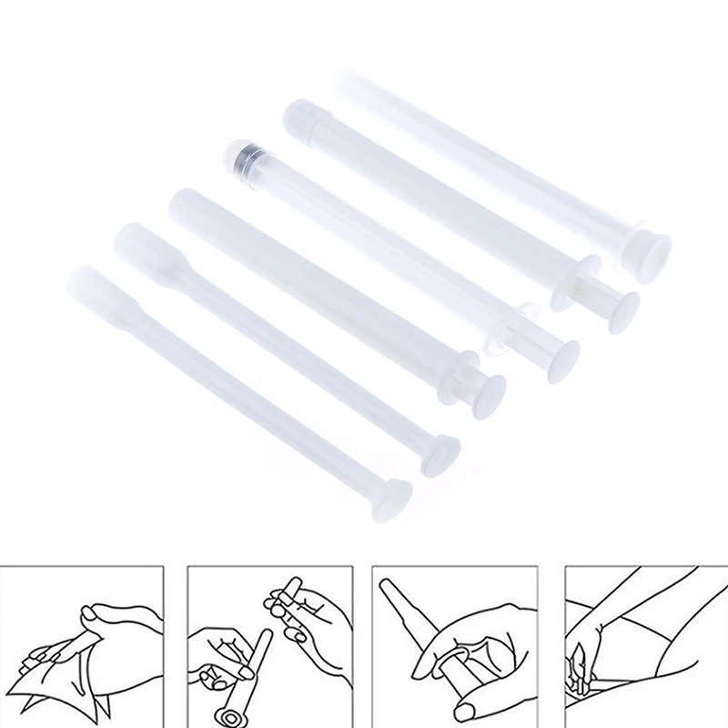 5Pcs/set Clear Vaginal Applicator Lubricant Injector Syringe Lube for Health Care Sex Acts Cure Anal Nasal Launcher