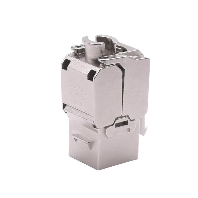 CAT6A CAT7 Сетевой Ethernet-модуль Панель на стене, сделанная из цинкового сплава, экранированный FTP SFTP ToolБесплатный соединительный кабель-адаптер RJ45