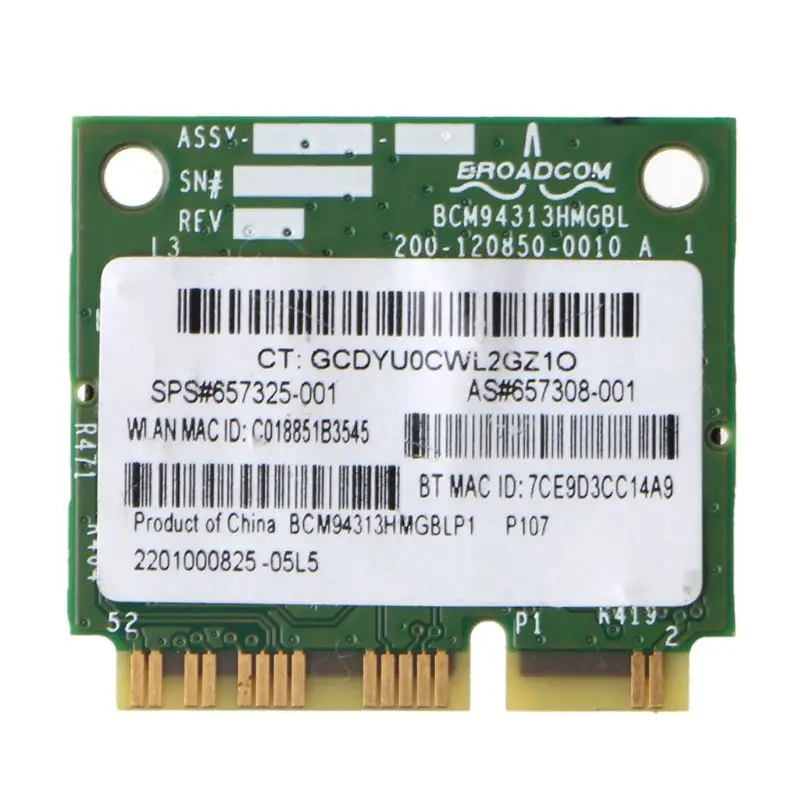 Para Broadcom BCM94313HMGB Wifi Bluetooth4.0 media Mini PCI-E tarjeta inalámbrica para-HP Q81F