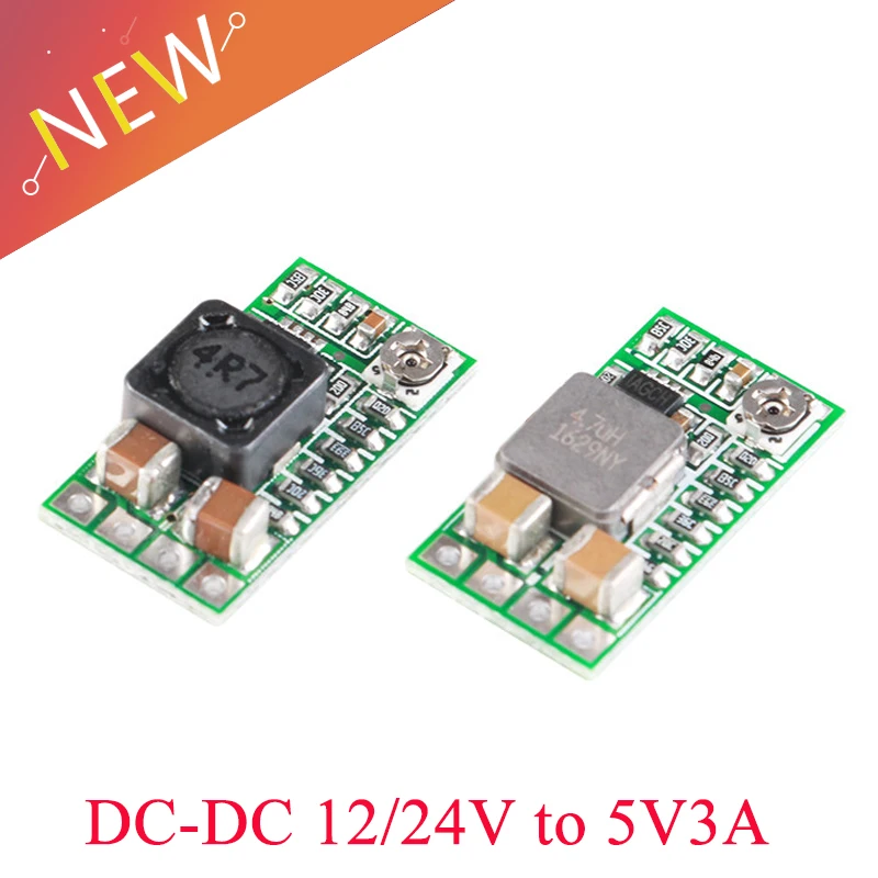 Mini DC-DC 12-24V To 5V 3A Step Down Power Supply Module Voltage Buck Converter Adjustable 97.5% 1.8V 2.5V 3.3V 5V 9V 12V