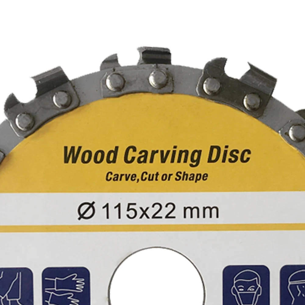 Grinding Machine Woodworking Disc 115mm 14 Tooth Stainless Steel Grooving Machine Chains Disc Wood Carving Cutting Shaping Disc