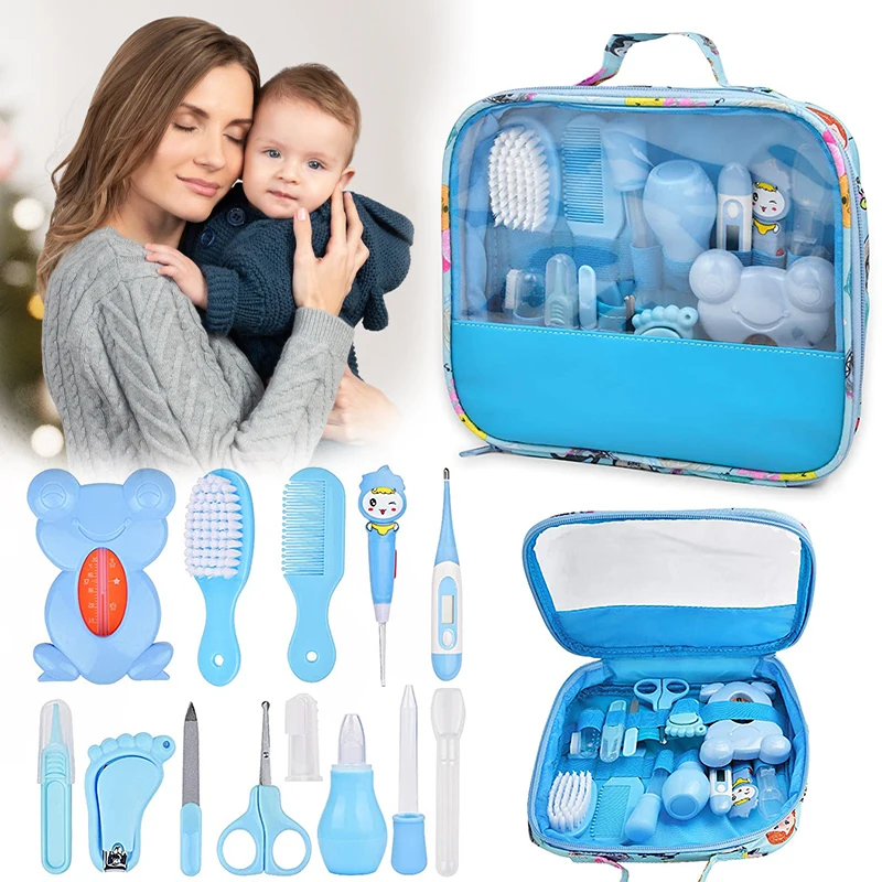 Kit de cuidados com o bebê recém-nascido grooming tools conjunto infantil kits higiene clipper cabelo do prego tesoura pente aparador nariz mais limpo ferramenta segurança