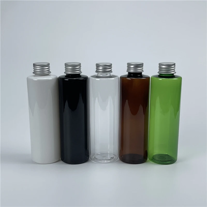 200ml X 30 Aluminum Screw Cap Cosmetic Plastic Bottles Personal Care Packaging Bottle For Toner Emollient Water Essential Oil