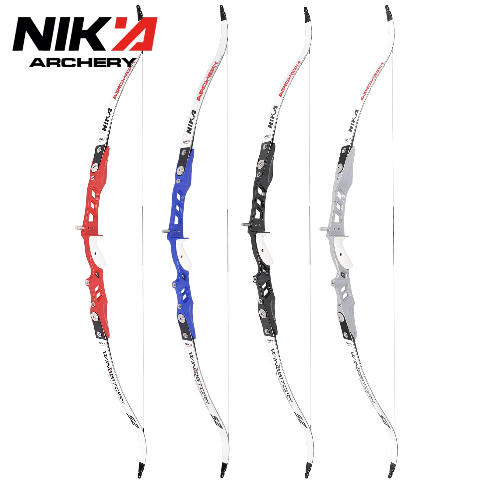 66 ''Recurve Bow 12-42lbs ขวามือแมกนีเซียมอัลลอยด์ Archery Recurve แบบดั้งเดิมลง Bows 23" Botel Racek โบว์ riser & S2 Limb