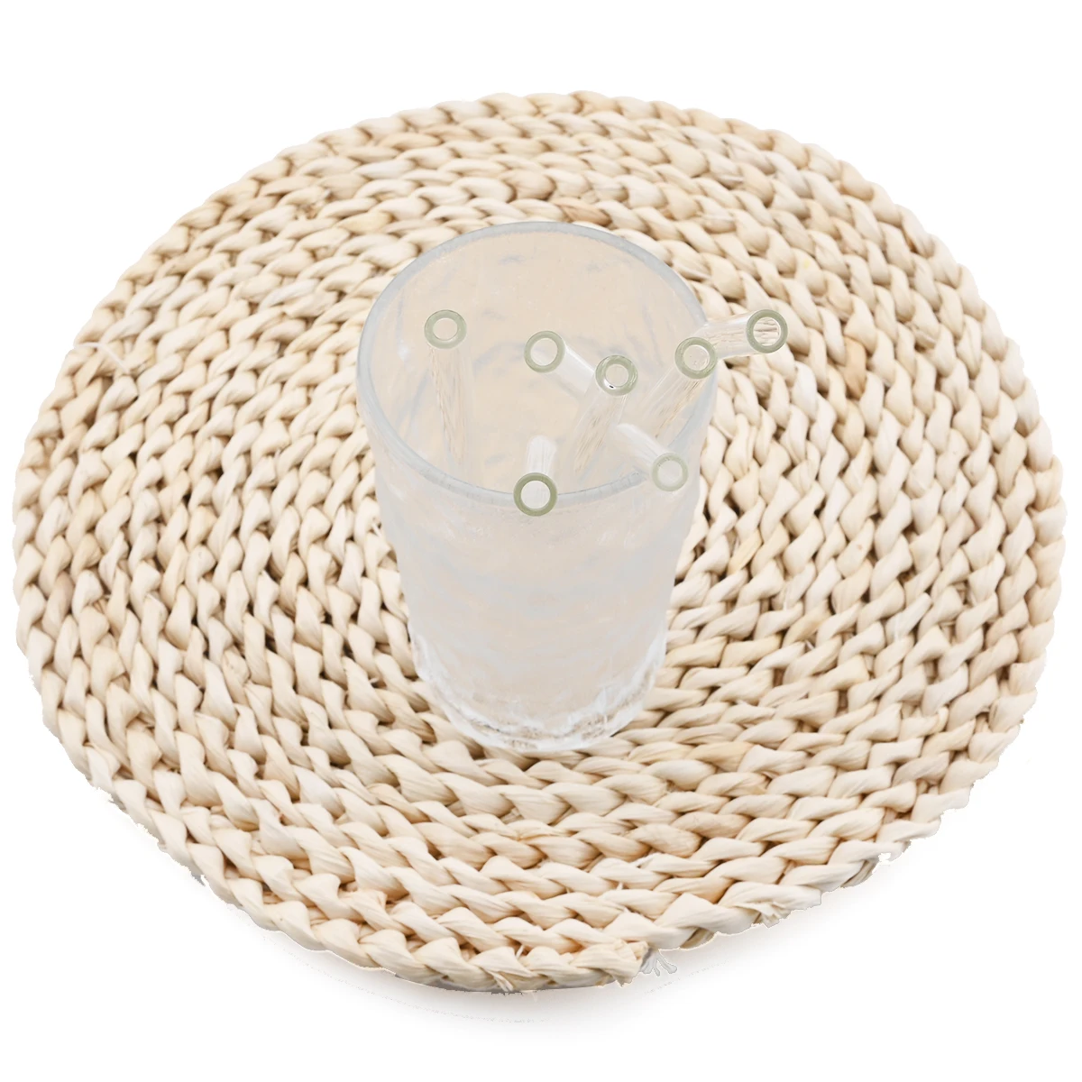 Stroh-Set aus Borosilikatglas, wiederverwendbar, umweltfreundlich, Trinkhalm für Smoothies, Cocktails, Barzubehör, Strohhalme mit Bürste – Detail 6