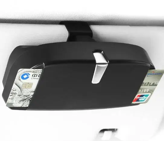 Universal 4 colors 17x10x9.5CM Car Sun Glasses Holder Sunglasses Eyeglass Storage Box Case Grey