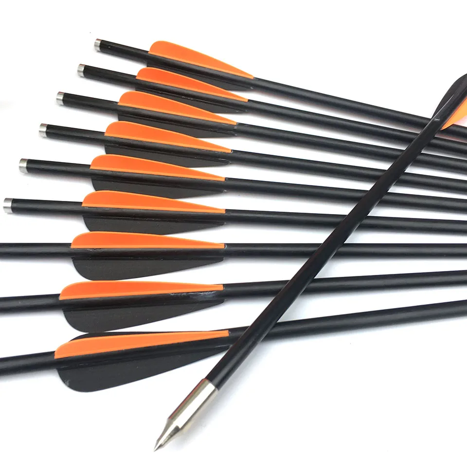 12/18/24pcs ID6.2 OD8mm Fiberglass Arrows  With 3