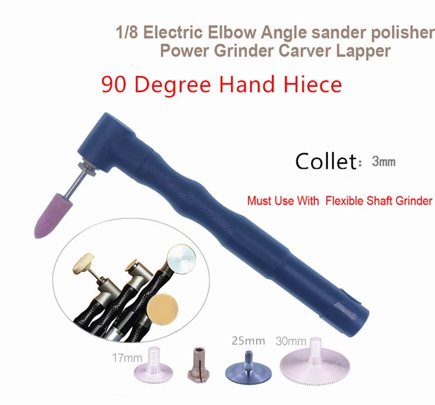 90 degree Handpiece For Foredom Motor anging Flexible Shaft Grinder Mill Grinder Mesin