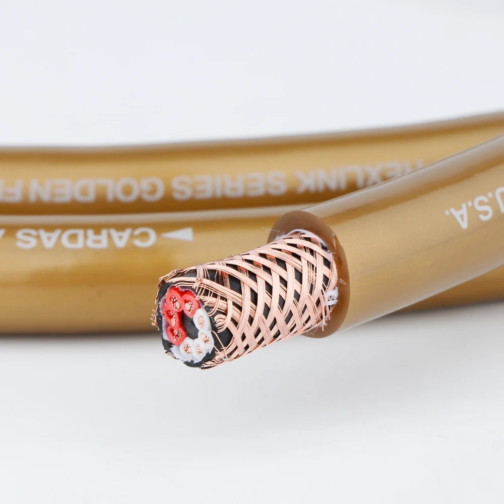 Cardas-cable de altavoz Hexlink serie Golden Five 5-C 8Core OCC Copper, cable de altavoz DIY, cable de audio a granel