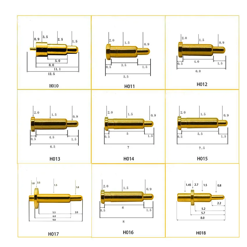 1PCS High Current Spring Loaded Pogo Pin Male Female Connector Power Heavy Current Battery Connector POGOPIN Header Charge 01-18