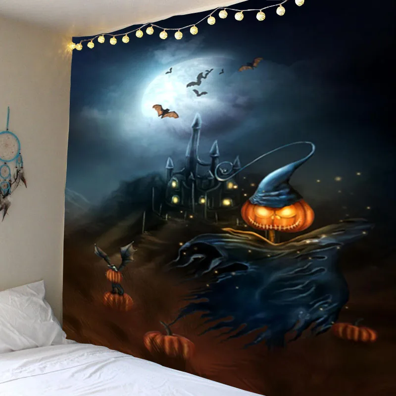 

Halloween tapestry halloween party wall decoration tapestry family bar party halloween diy decoration