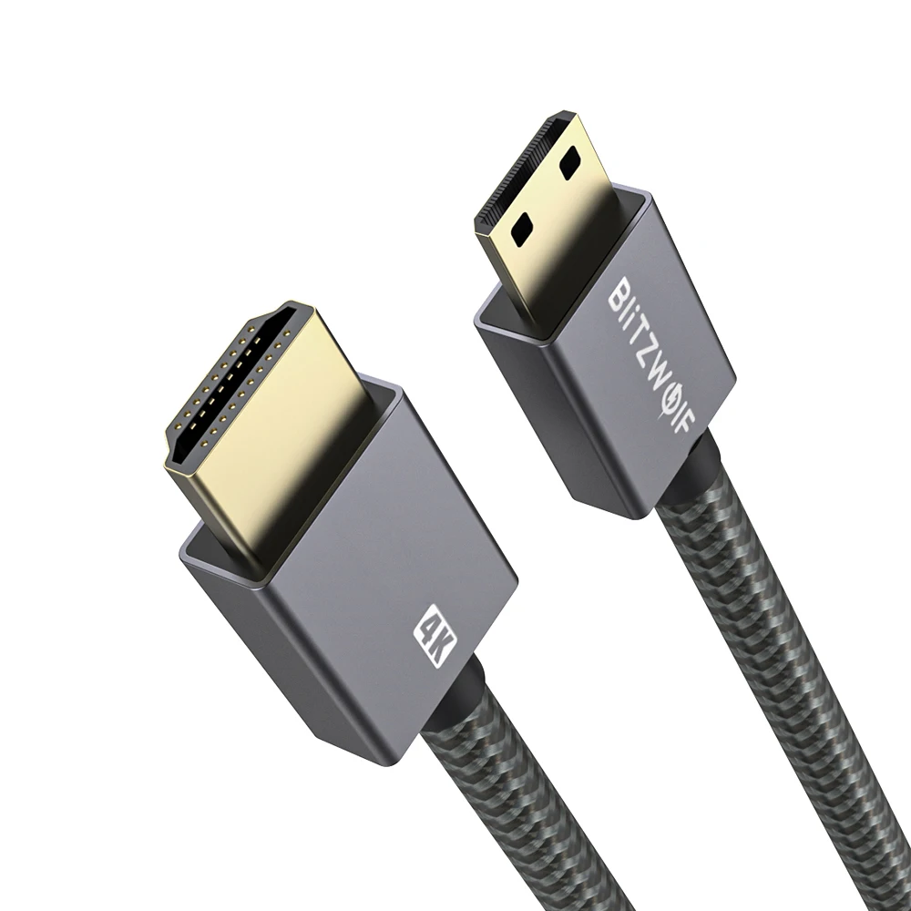 BlitzWolf 4K 18Gbps Mini HDMI-compatible to HDMI-compatible Cable Wire 4K*2K@60H 18Gbps Transfer PP Braided Jacke Video Cables