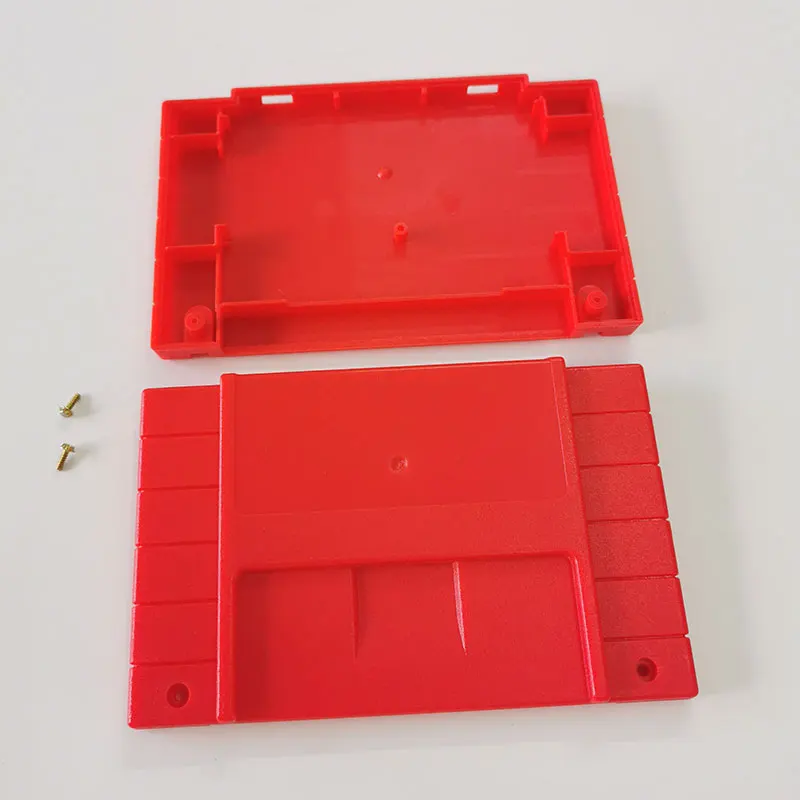 10pcs/set SNES Housing Case Cartridge Card Shell Cover with screws,Red/Grey/Gold/Transparent Green,Yellow,Bule