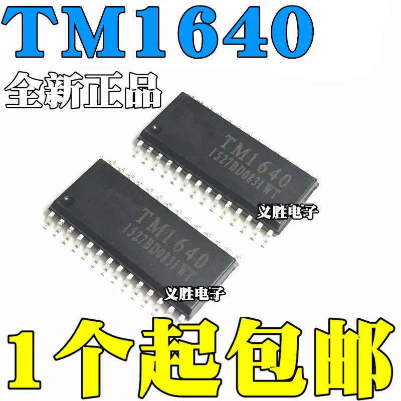 New and original TM1640 SOP28 LED Drive chip Display driver IC 8 x 16 SOP to 28 The LED driver chip