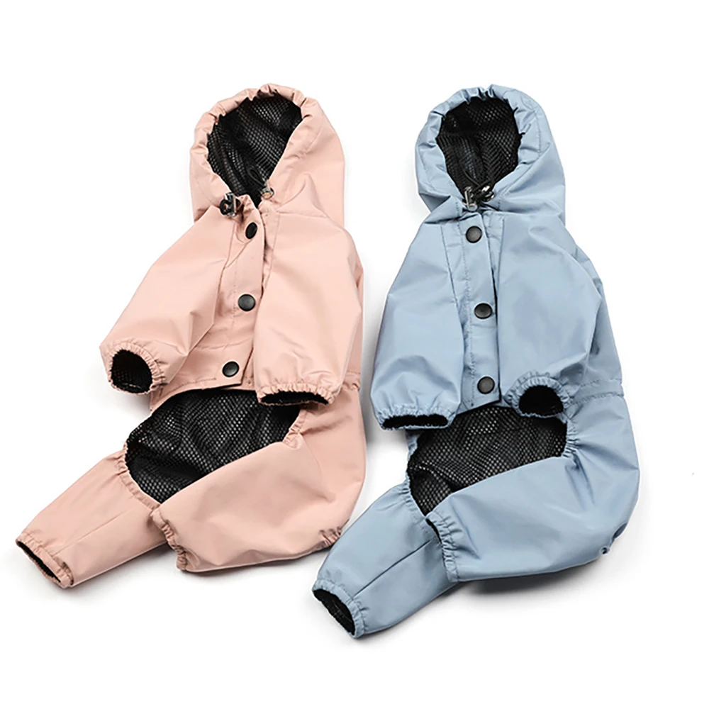 Pet Clothes Dog Jacket Waterproof Fashion For Small Large Dog Cats Bulldog Chihuahua Raincoat Reflective Adjustable Pet Jumpsuit