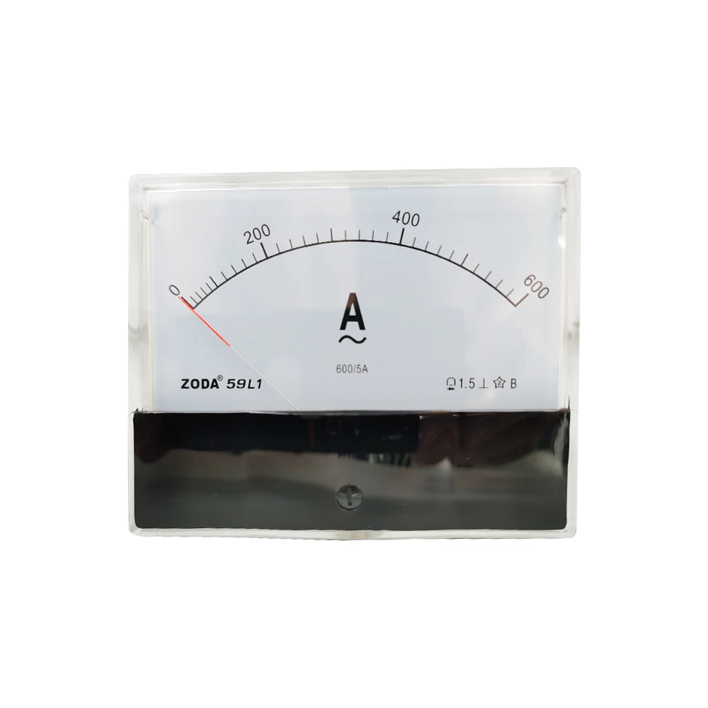 1PC 59L1-A 50/5A 300/5A 400/5A 600/5A AC Analog Meter Panel AMP Current Ammeter Gauge Use With Transformer 120*100MM Amperimetro