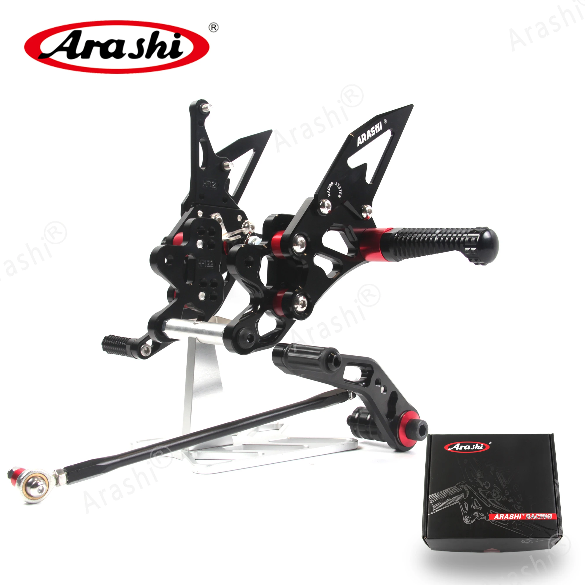 Arashi CNC Adjustable Footrests Rider Rearset Foot Pegs For SUZUKI GSX-R 600 / 750 2006 2007 2008 2009 2010 GSXR600 GSXR750 K6