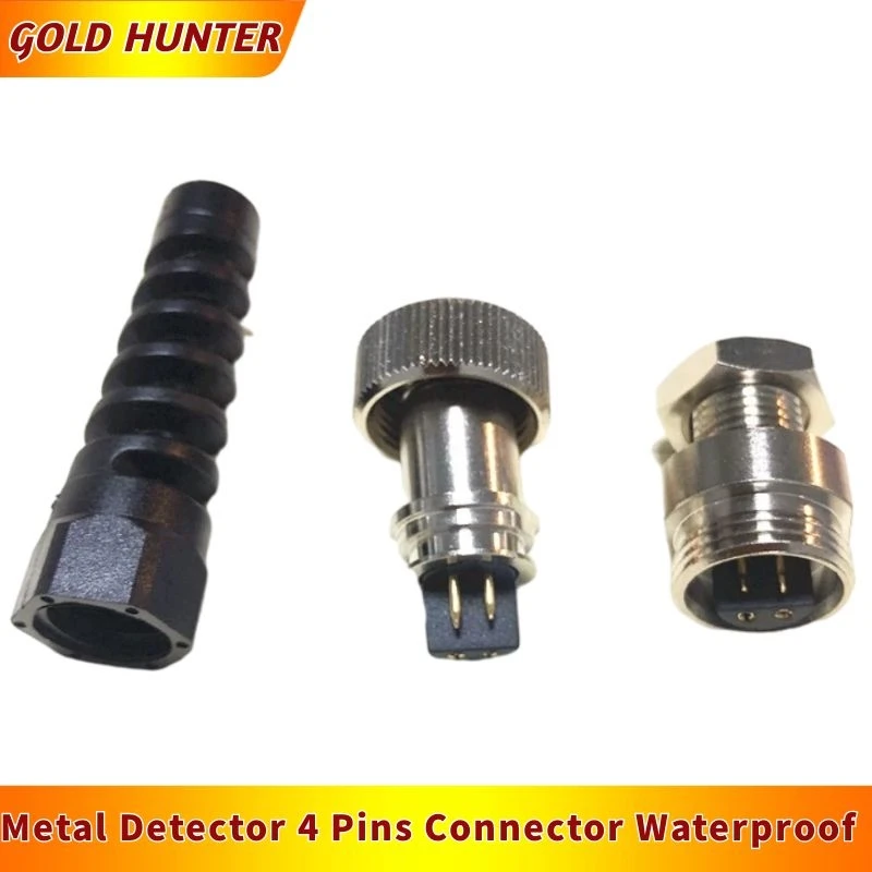 Metal Detector Accessories T90 Waterproof Connector (6 pin) Metal Detector Coil Conector Plug(4 pin) for Garrett Metal Detectors