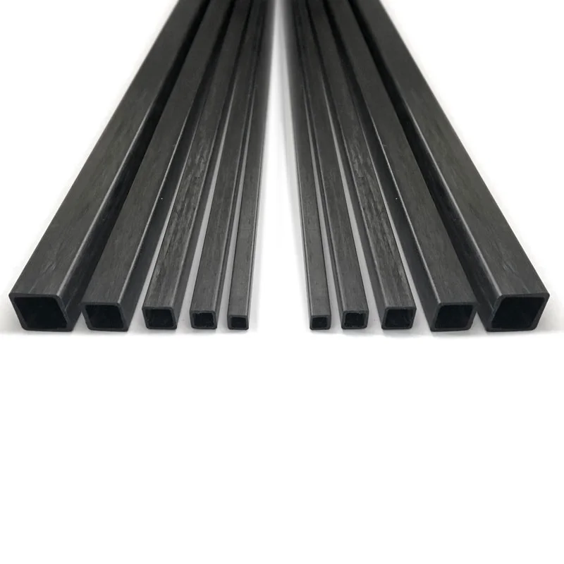 5pcs Carbon Fiber Inner Square Hollow Bar Reinforced Connecting Rod Shaft for RC Airplane Model 200mm Length