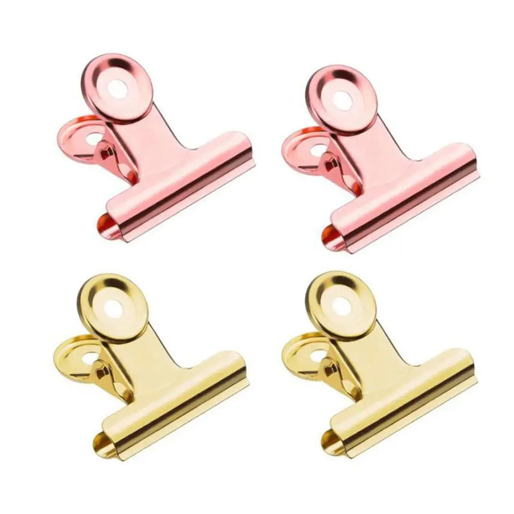 6 stücke C Kurve Clips 31mm Multi Funktion Edelstahl Rose Gold/Bunte Empfang Papier Buch Clip Acryl tipps Kabel Wickler