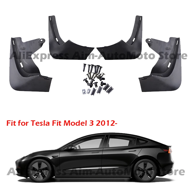 Rhyming Mudflaps Splash Proof Mud Guard Car Front Rear Fender Protective Accessories Replacement Fit For Tesla Model 3 S X Y