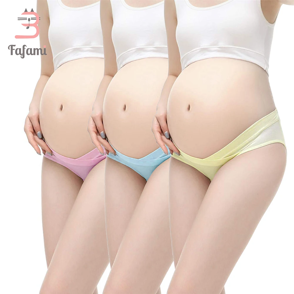 Cotton Maternity Panties Multi-Pack Pregnant Underwear Cotton Under Bump Underpants Postpartum Mother Panties Buy 4 Get 1 Free