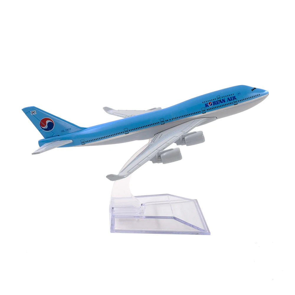 

1/400 Aircraft Models Boeing 747 Korean Air 16cm Alloy B747 Airplane Toy Children Kids Gift for Collection Decoration