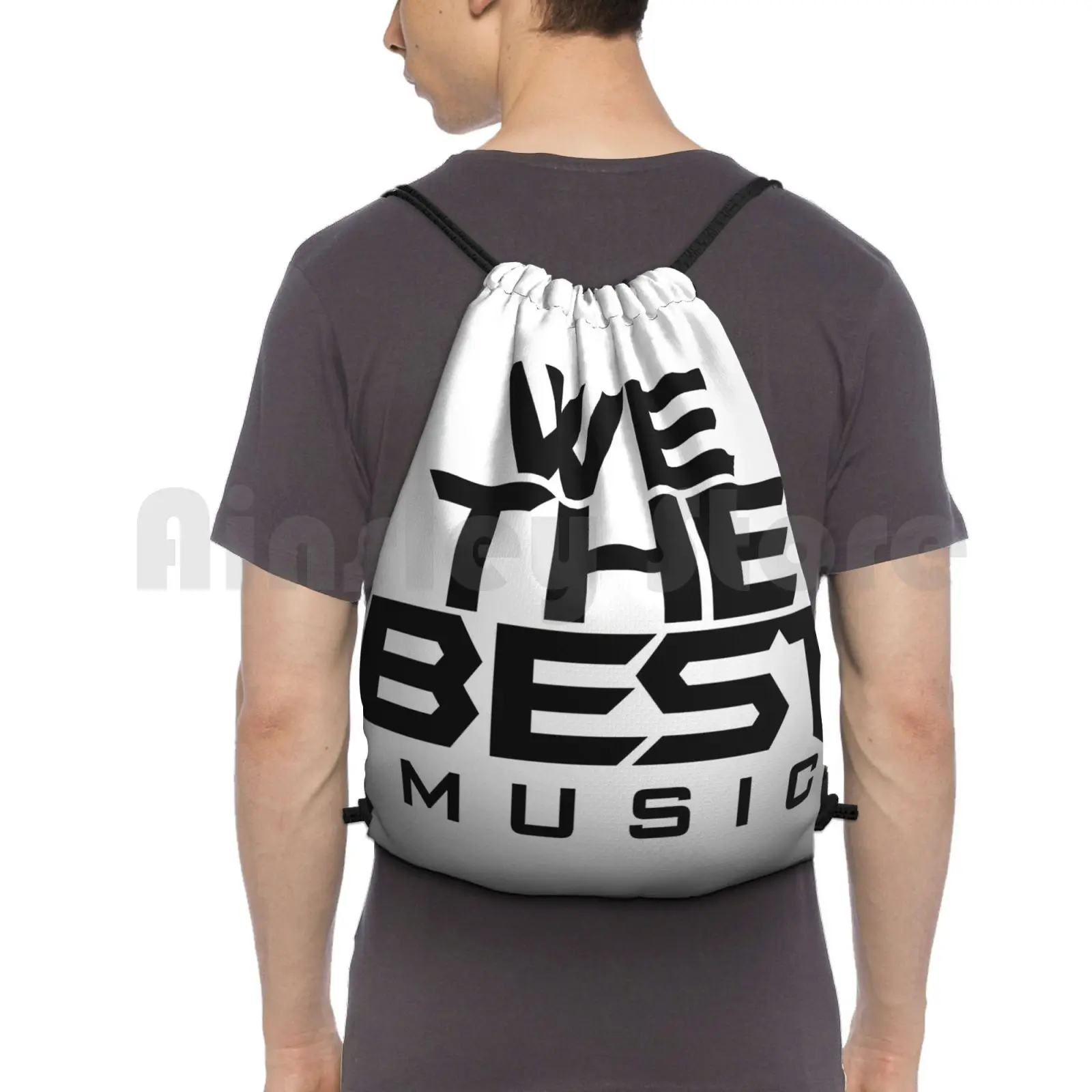 We The Best Music Logo Backpack Drawstring Bags Gym Bag Waterproof Dj Khaled We The Best Major Key R B Hip Hop