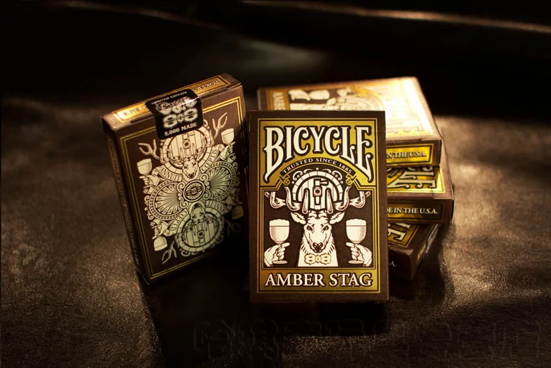 Bicycle Amber Stag Playing Cards USPCC Club 808 Buck Deck Poker Size Magic Card Games Magic Tricks Props for Magician