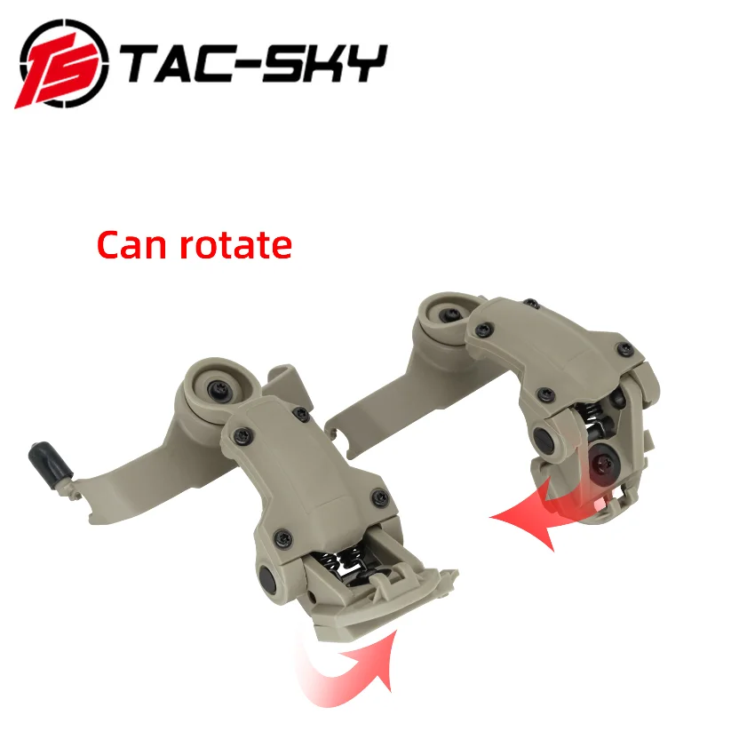 TAC-SKY หมวกกันน็อคยุทธวิธี Ops Core ARC Rail Adapter หมวกนิรภัย Mount เหมาะสําหรับยุทธวิธี COMTAC II COMTAC III ยิงชุดหูฟัง DE