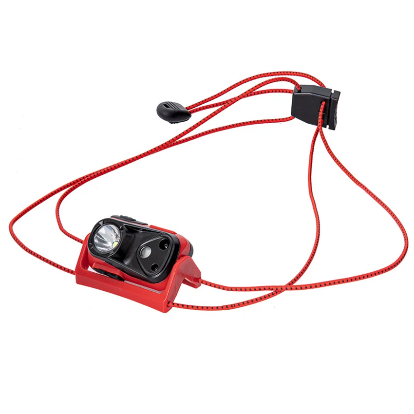 LED Headlamp Flashlight with Adjustable Nylon Head Strap, Rechargeable Work Light With Button & Motion Mode, Red Flash Light