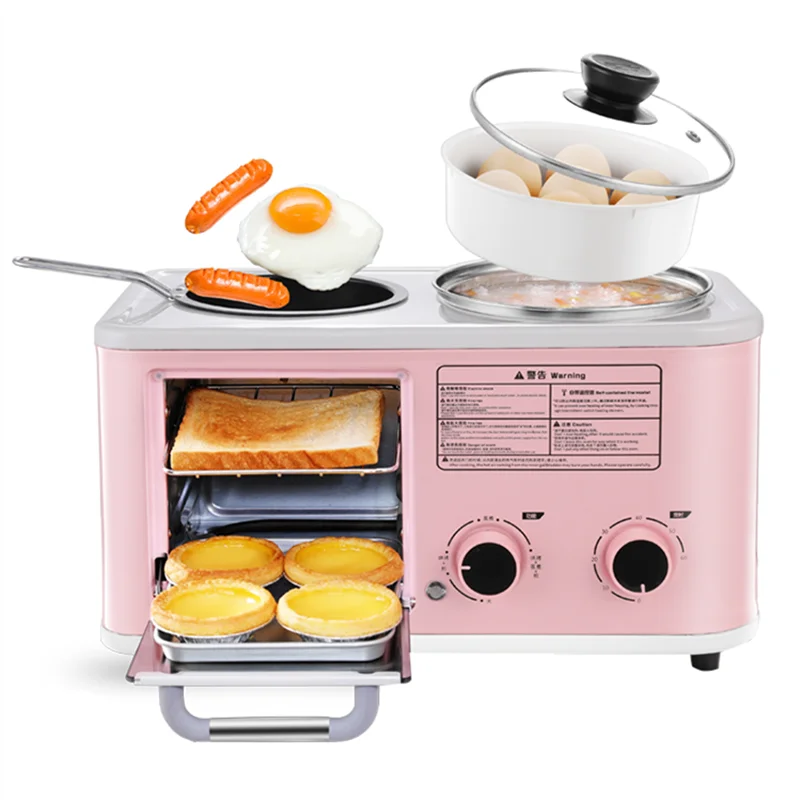 220V Household Automatic Toaster 4 In 1 Multi Breakfast Cooker Baking Oven EU/AU/UK/US Plug