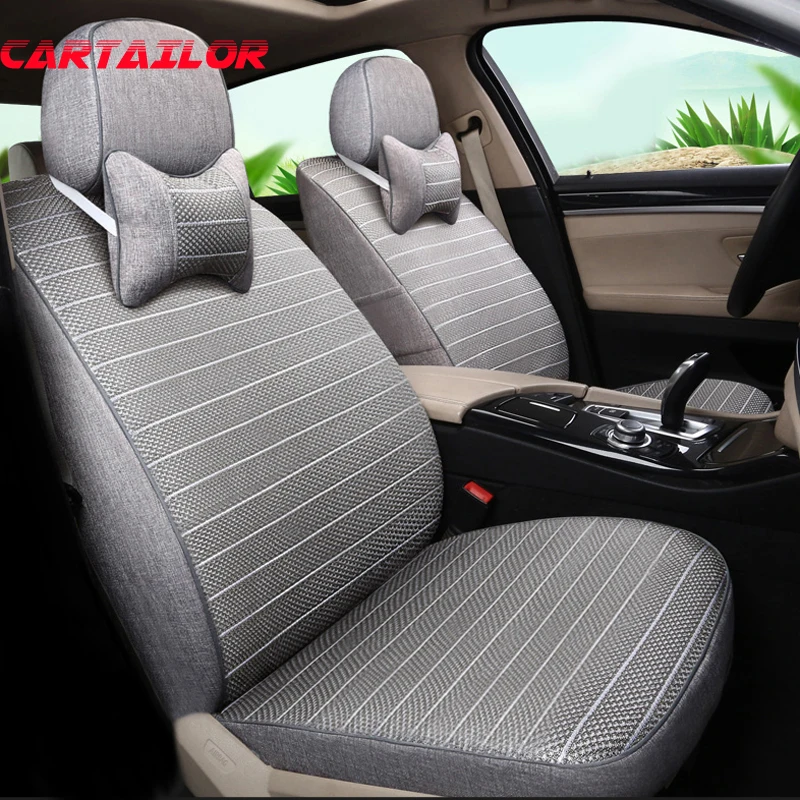 

CARTAILOR Automobiles Seat Cover Protector Linen Fabric for bmw x3 Interior Accessories Custom Fit Seats Covers Car Upholstery