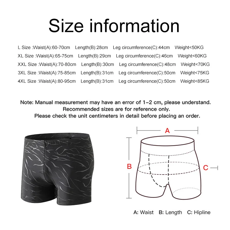 Men Sharkskin Professional Swim Boxer Shorts Polyester Elastic Tight Beach Surfing Swimwear Quick-Drying Swim Trunks