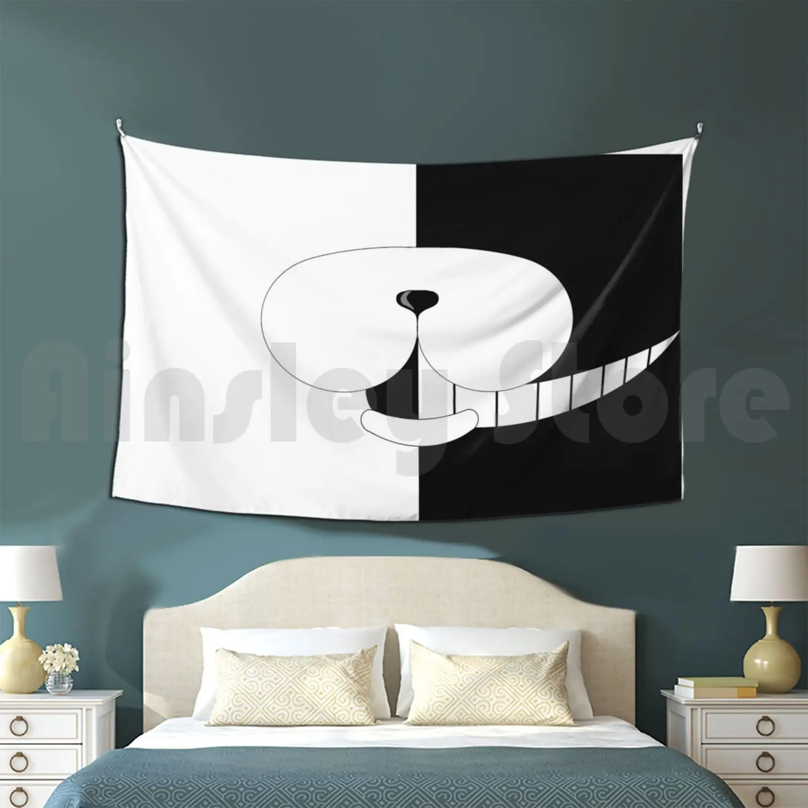 Monokuma Tapestry Living Room Bedroom Monokuma Danganronpa Anime Funny