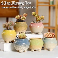 Flower Pot Painting Tripod Succulent Pot Cactus Pot Plant Garden Ceramic Planter Pots Outdoor Garden Home Decor windowsill