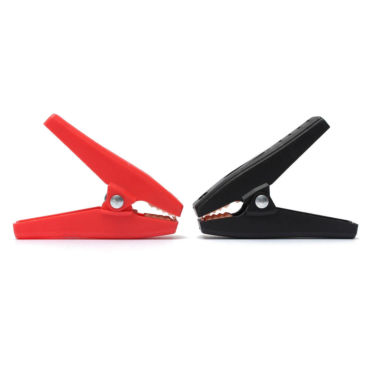 2pcs Durable 100A Insulated Crocodile Alligator Clip Car Battery Red Black Plastic Electrical Clips Clamps 90mm Length