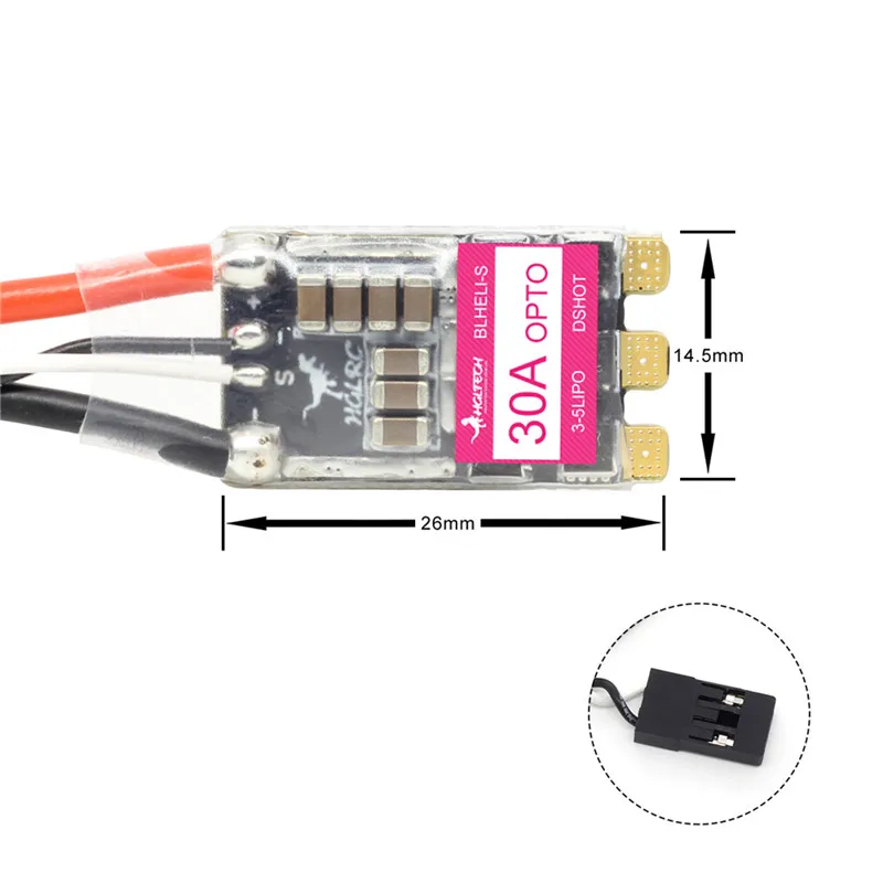 HGLRC 30A 30AMP 2-5S BLHeli_S 16.5 BB2 Dshot600 Ready Brushless ESC for FPV Racing Drone Quadcopter RC Parts DIY Accessories