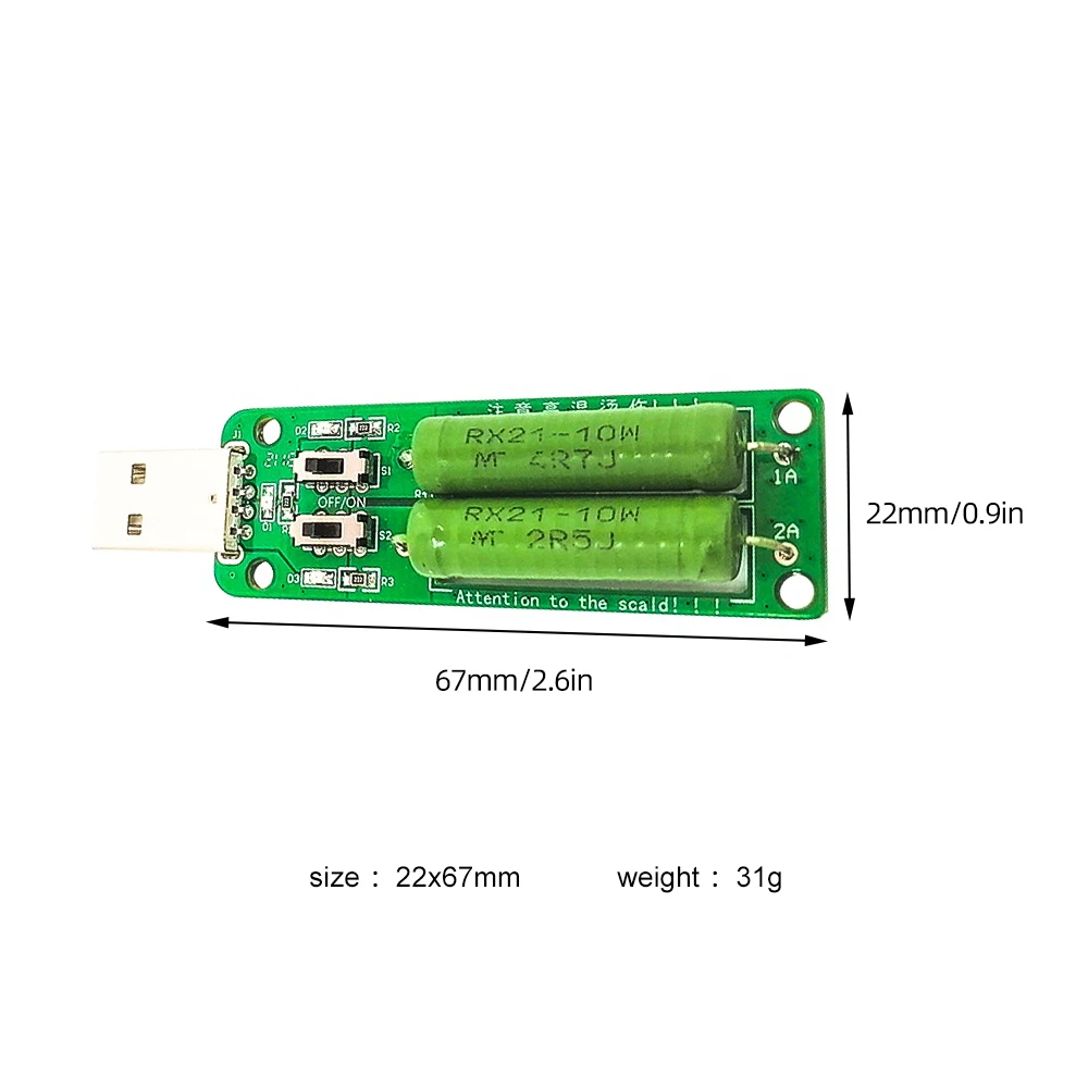 Resistenza USB carico elettronico cc con interruttore regolabile 3 tipi di corrente capacità della batteria tensione tester di resistenza di scarica